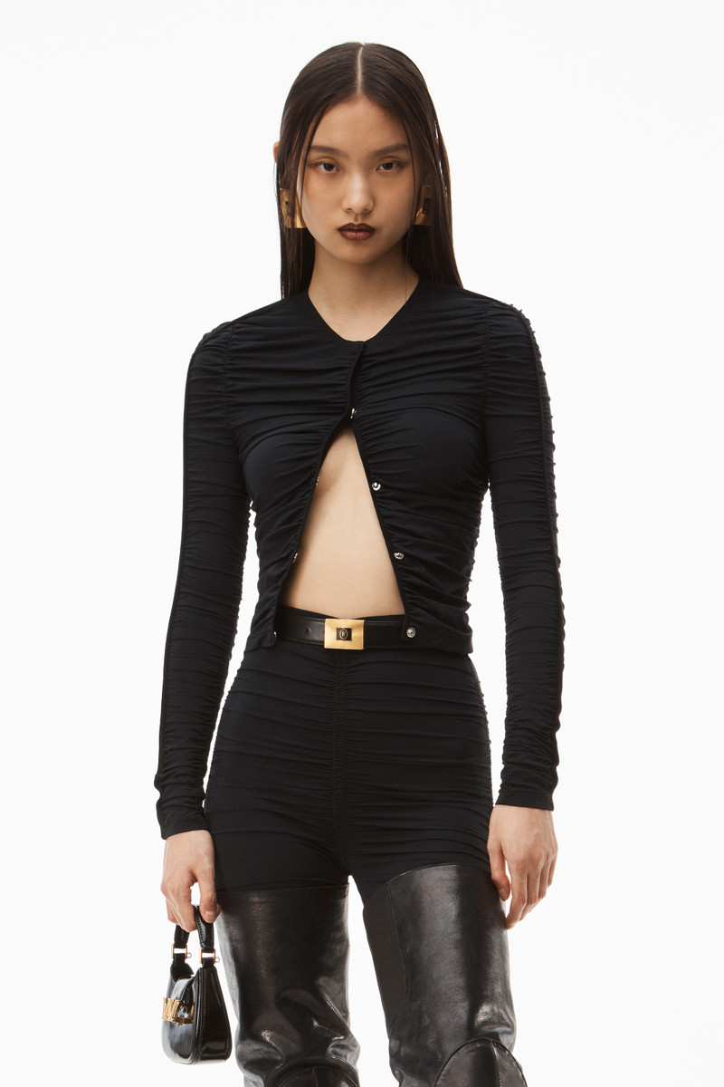 RUCHED CARDIGAN IN HOSIERY JERSEY 2