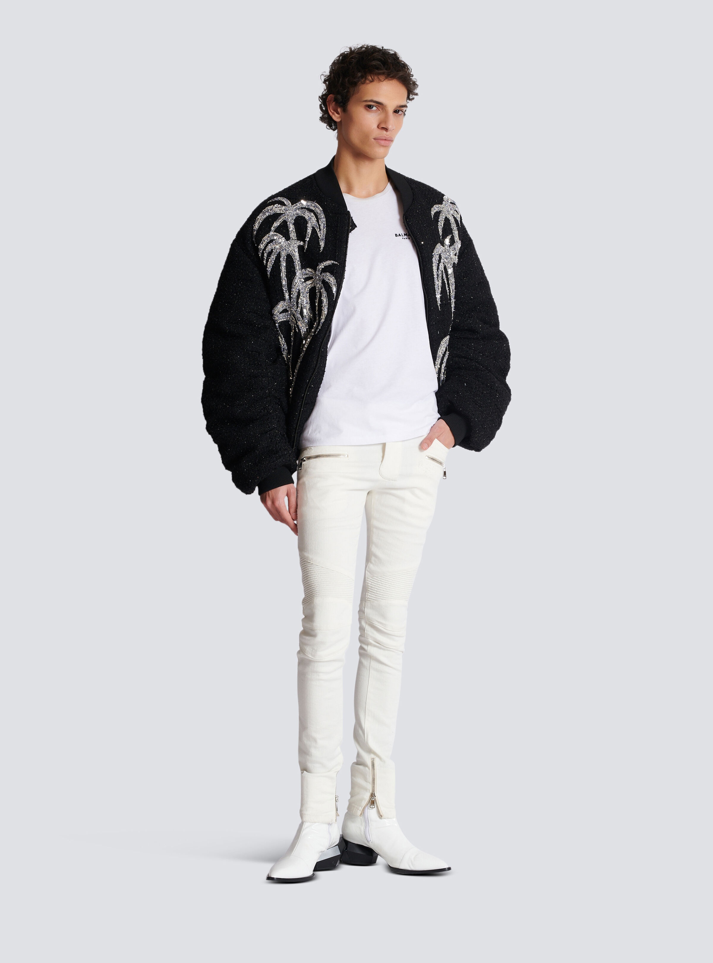 Balmain Paris flocked short-sleeved T-shirt - 2