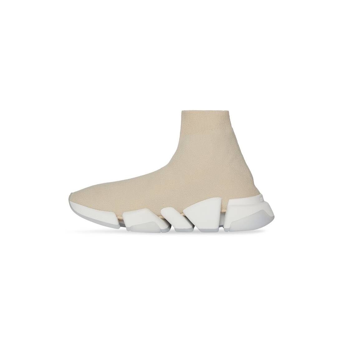 Women's Speed 2.0 Clear Sole Recycled Knit Sneaker in Beige - 4