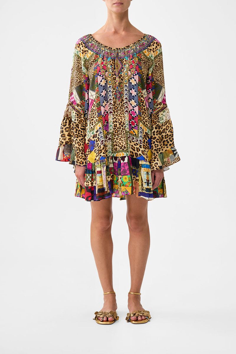 CAMILLA A LINE FRILL DRESS outlook