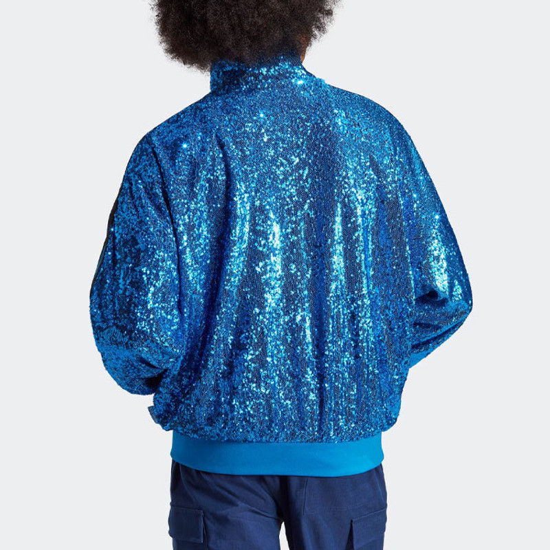 adidas originals Sequin Track Jacket 'Blue' IA2463 3