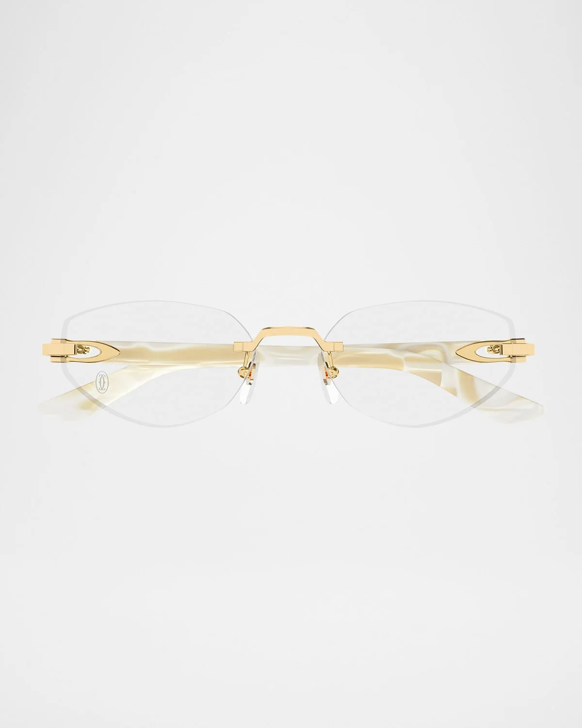Decor C Rimless Metal Oval Optical Glasses - 1