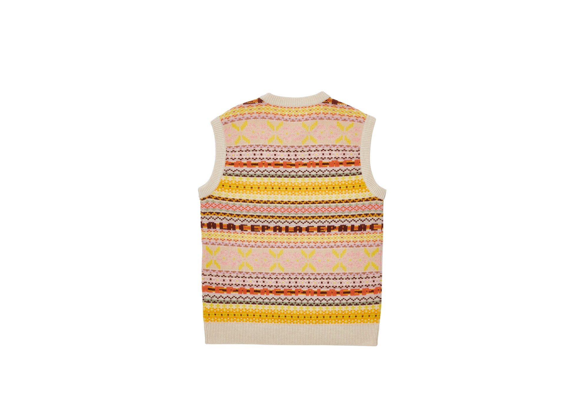 FAIRISLE KNIT VEST BROWN - 2