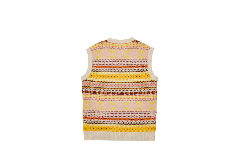 PALACE FAIRISLE KNIT VEST BROWN outlook