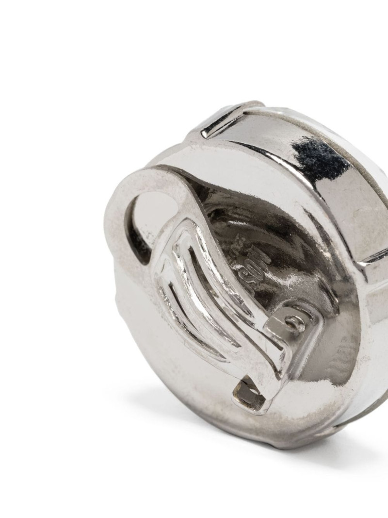 crystal-embellishment clip-on earrings 3