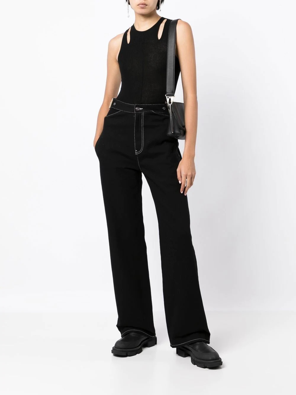 Merino Pointelle ribbed tank top - 2