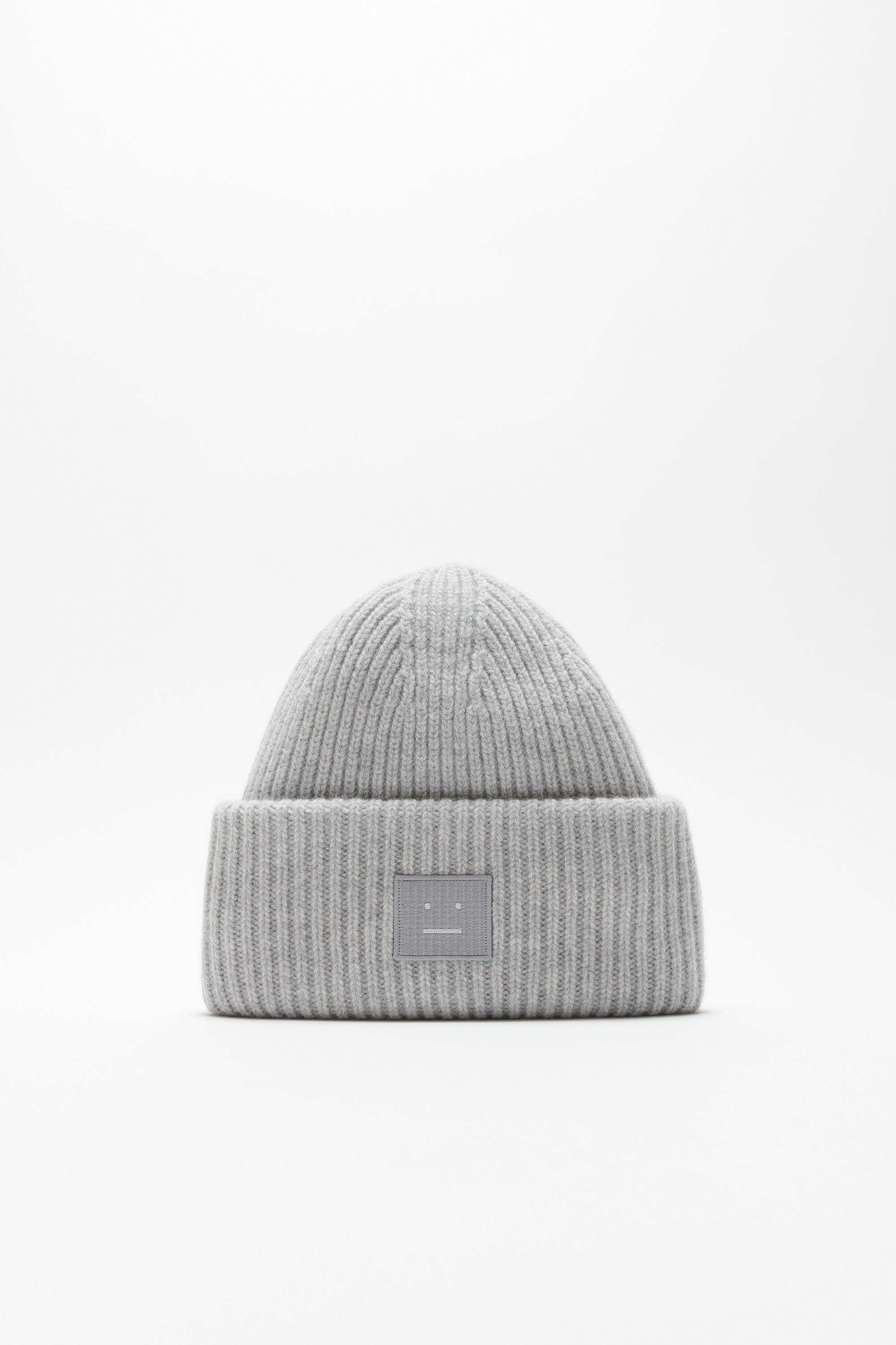 Large face logo beanie - Light Grey Melange - 1