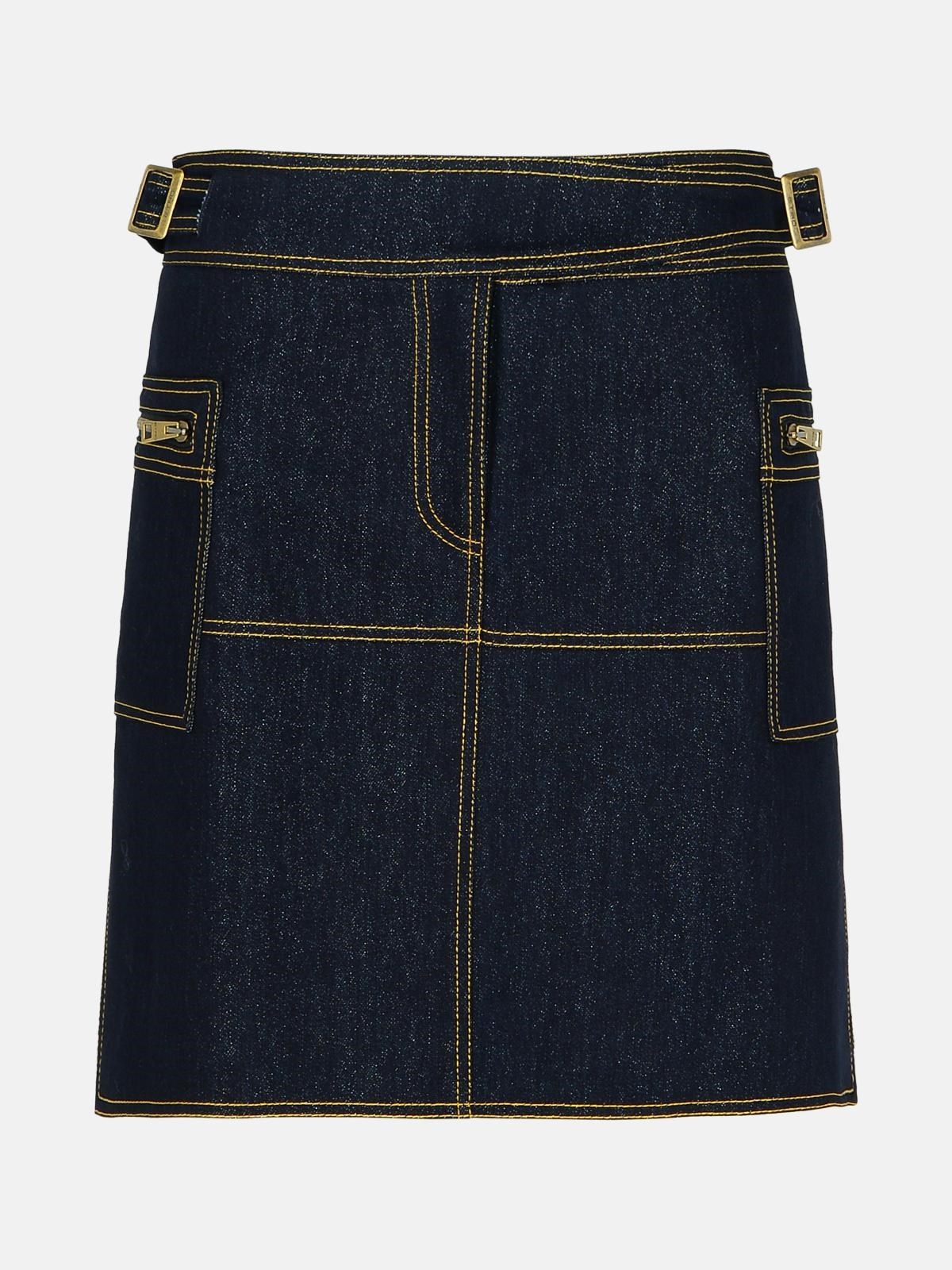 DARK BLUE DENIM MINISKIRT - 1