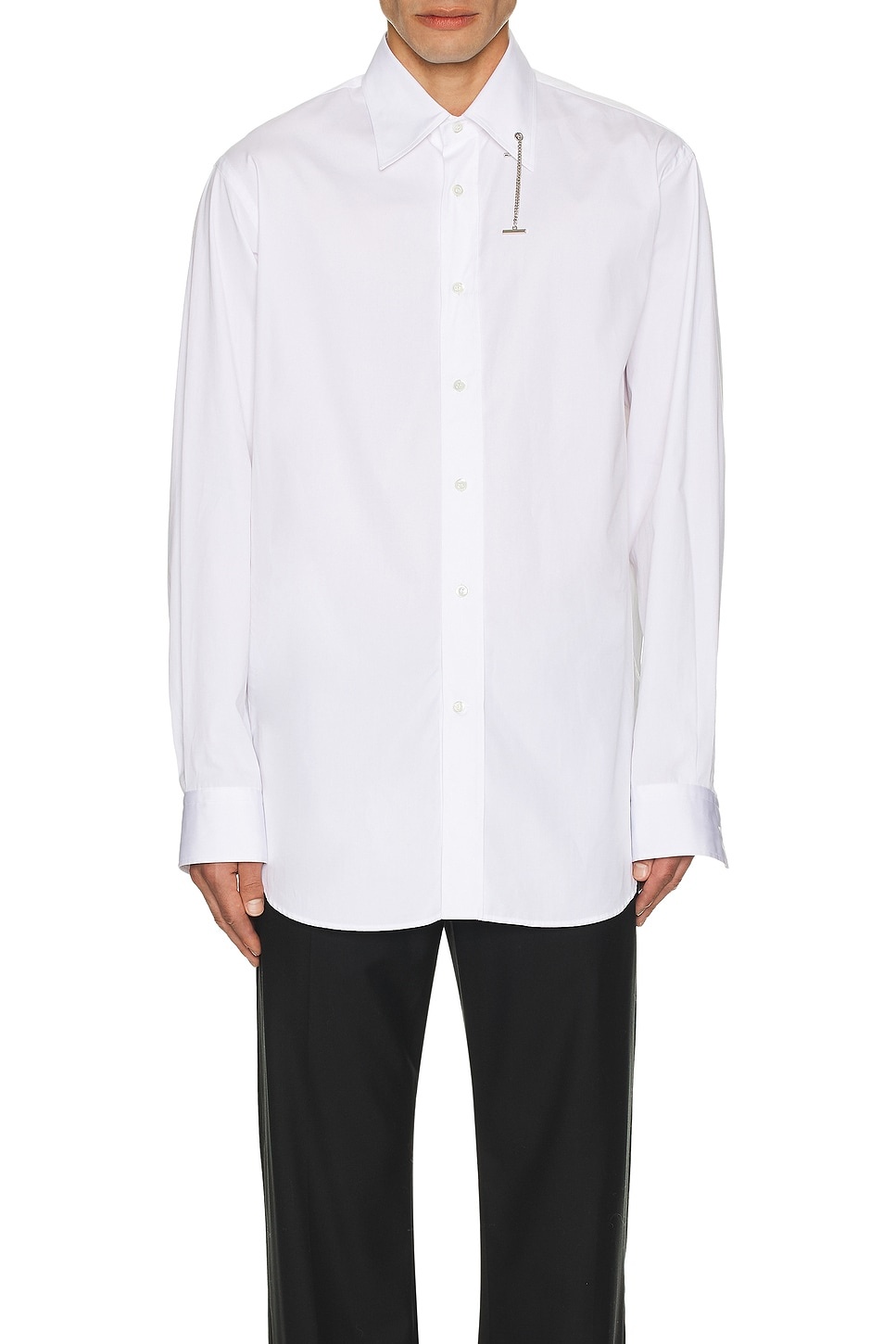 T Chain Collar Shirt - 4