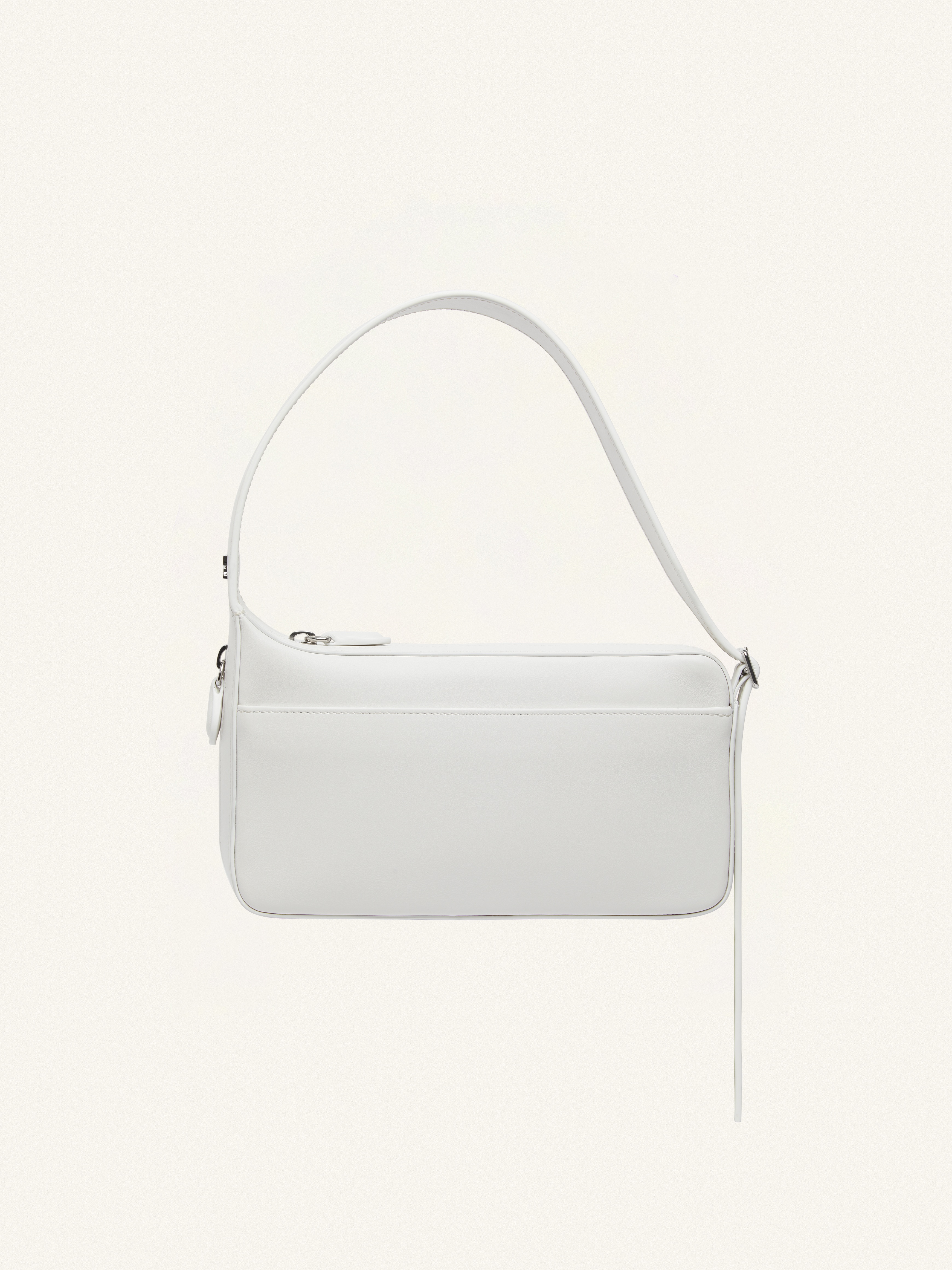 ショルダーバッグ・ポシェット One Racer Baguette Shoulder Bag - Courreges - Leather - Whit courrèges RACER BAGUETTE LEATHER BAG | REVERSIBLE