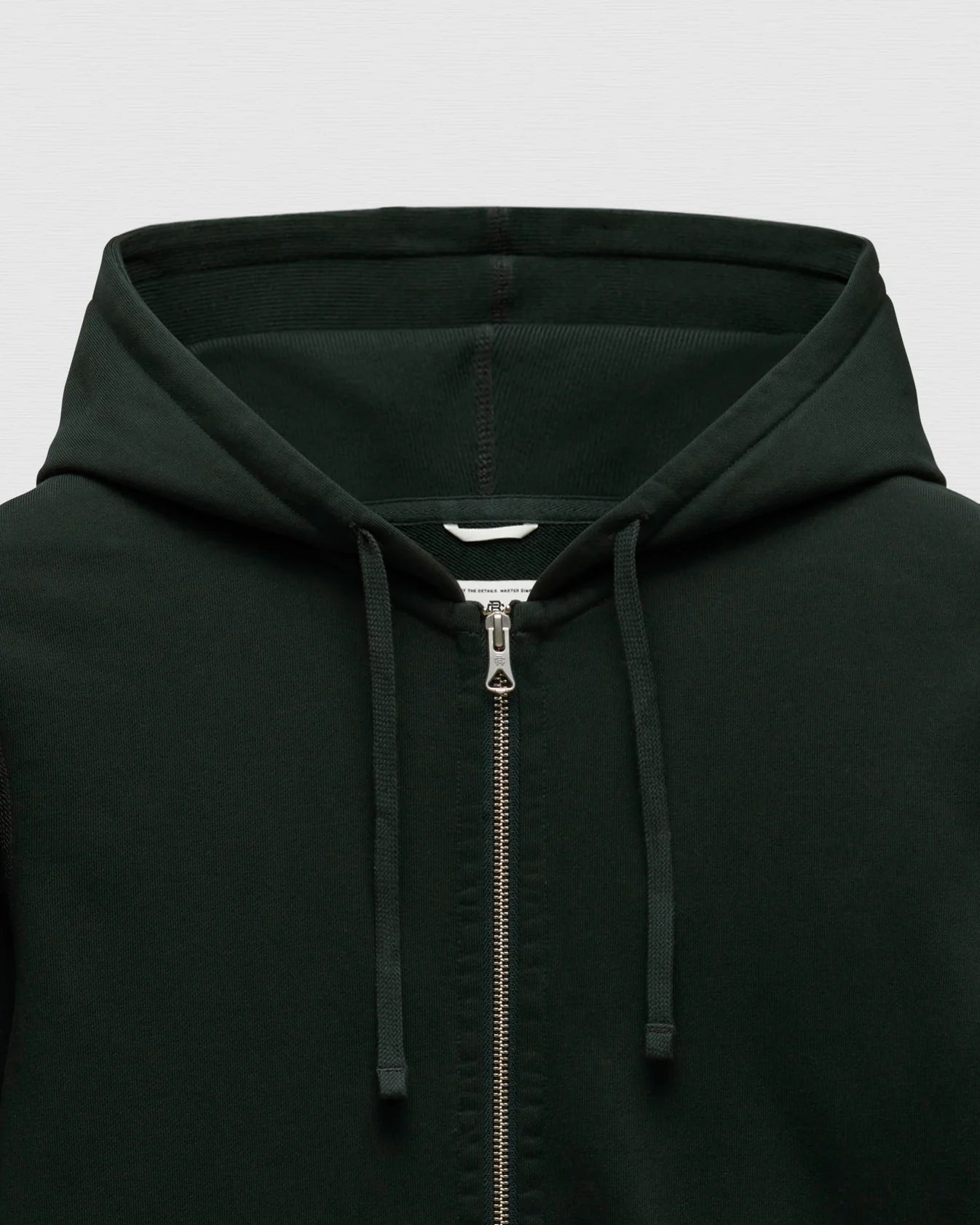 Midweight Terry Slim Zip Hoodie Petrol - 3