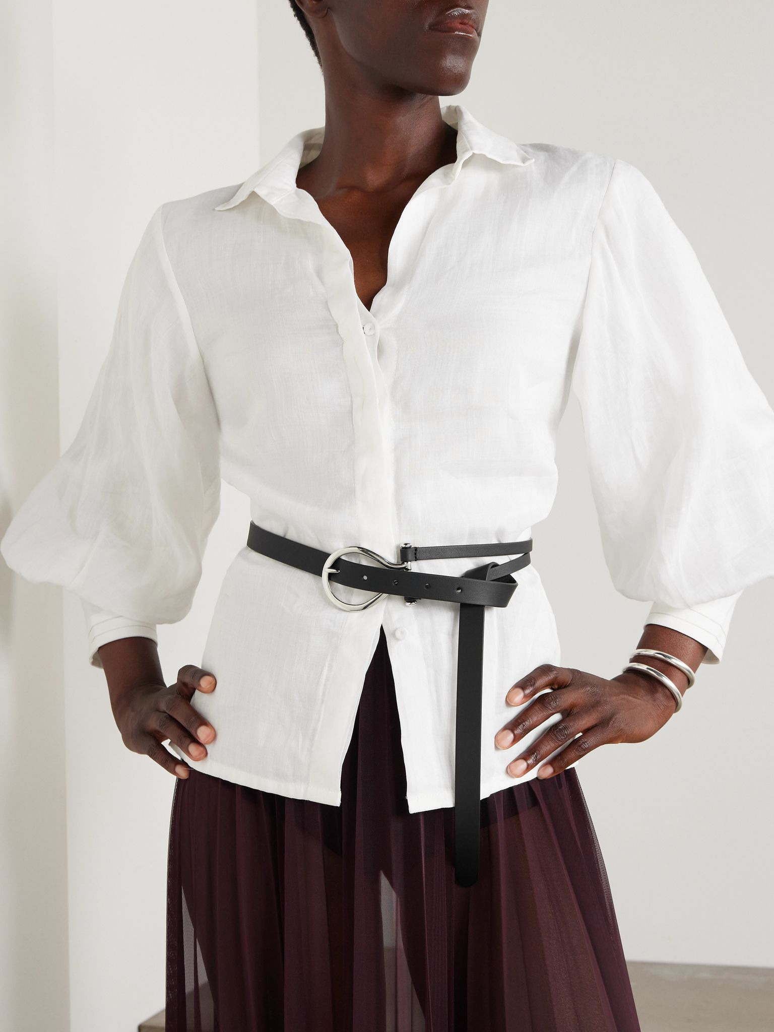 Leather belt Black - 2