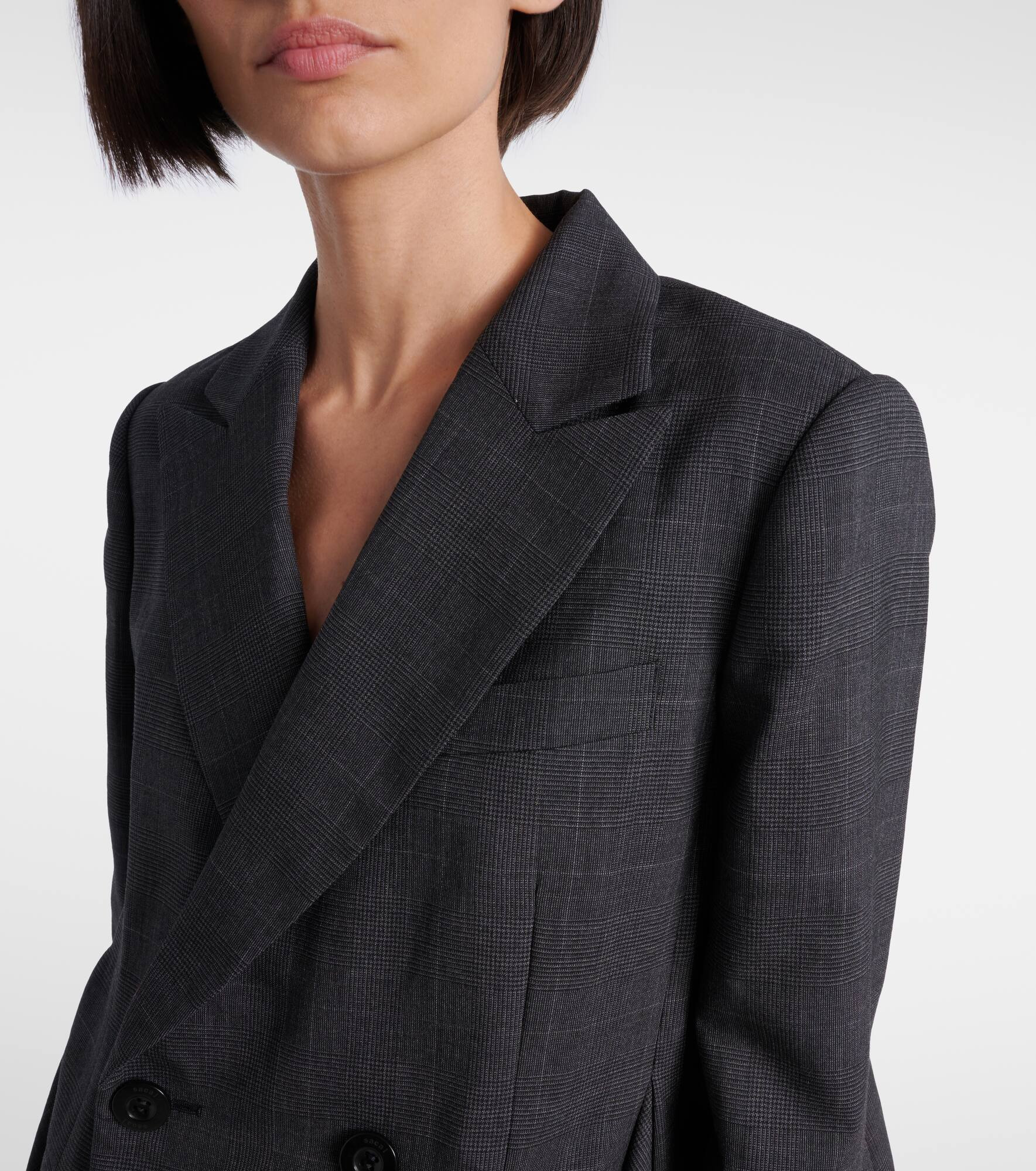 Prince of Wales checked wool blazer - 4