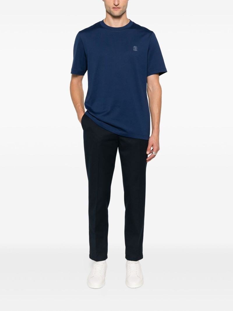 Brunello Cucinelli logo-detail cotton T-shirt outlook