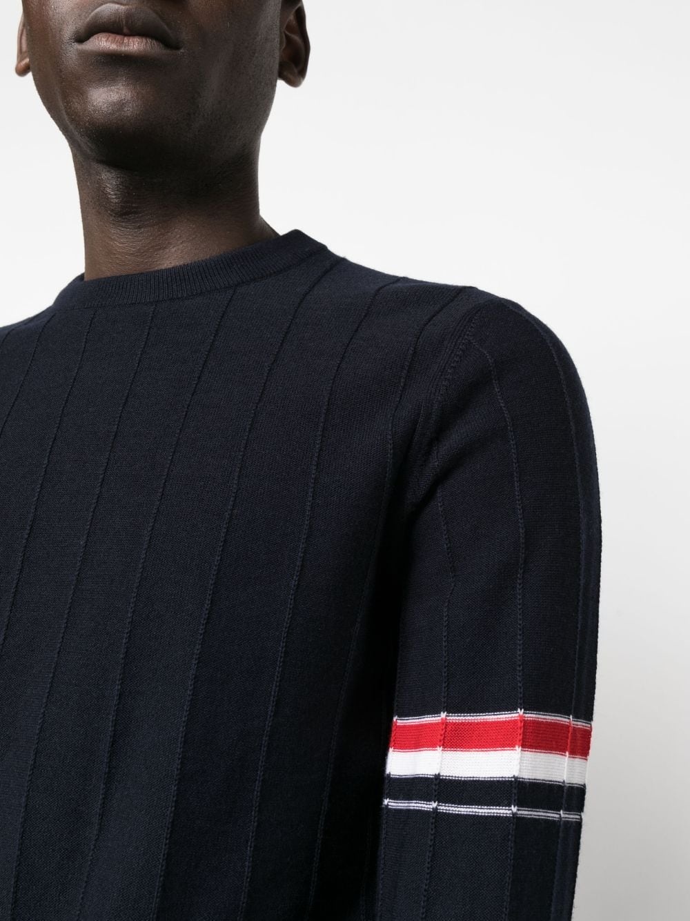 RWB-stripe long-sleeve jumper - 5