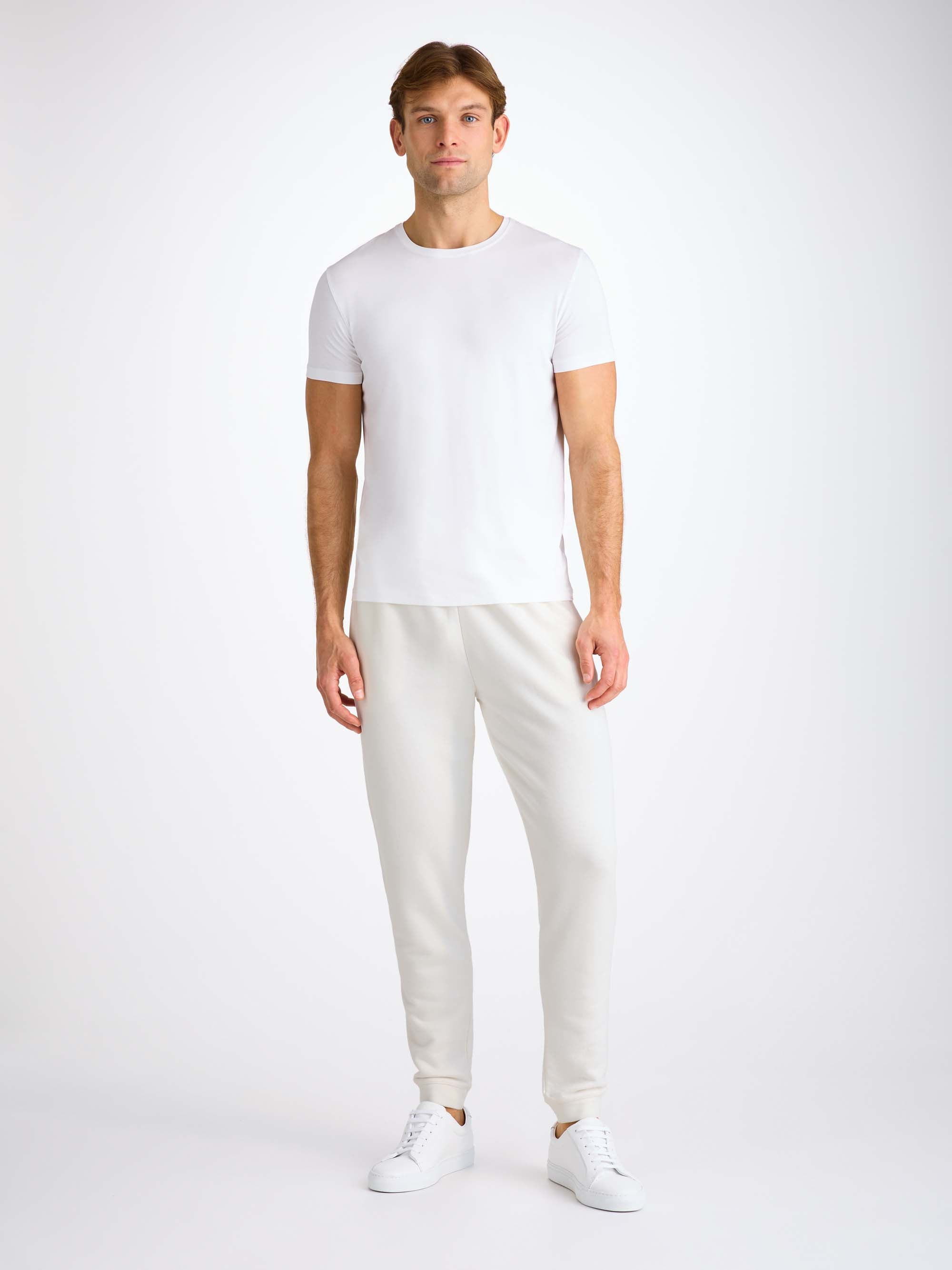 Men's Sweatpants Quinn Cotton Modal White - 3