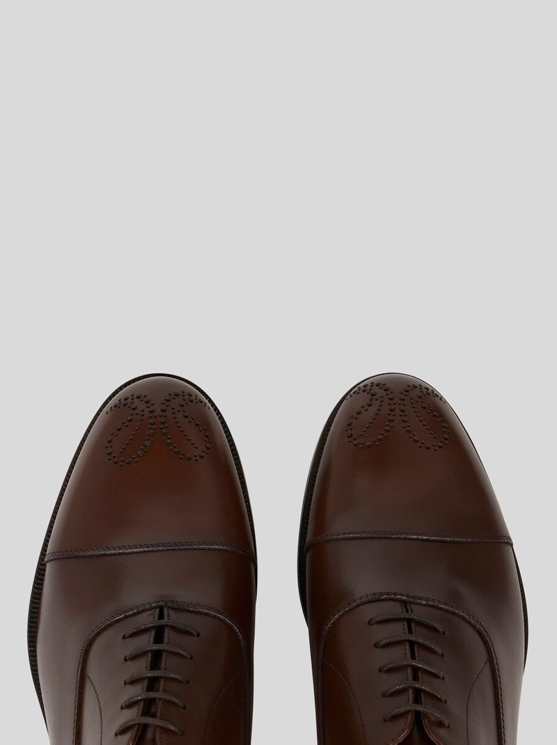 Etro LEATHER OXFORD SHOES WITH PAISLEY DETAILS outlook