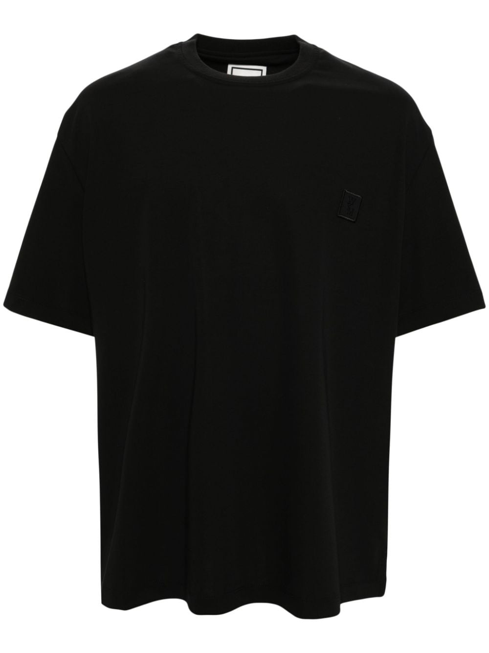 logo-patch cotton T-shirt - 1
