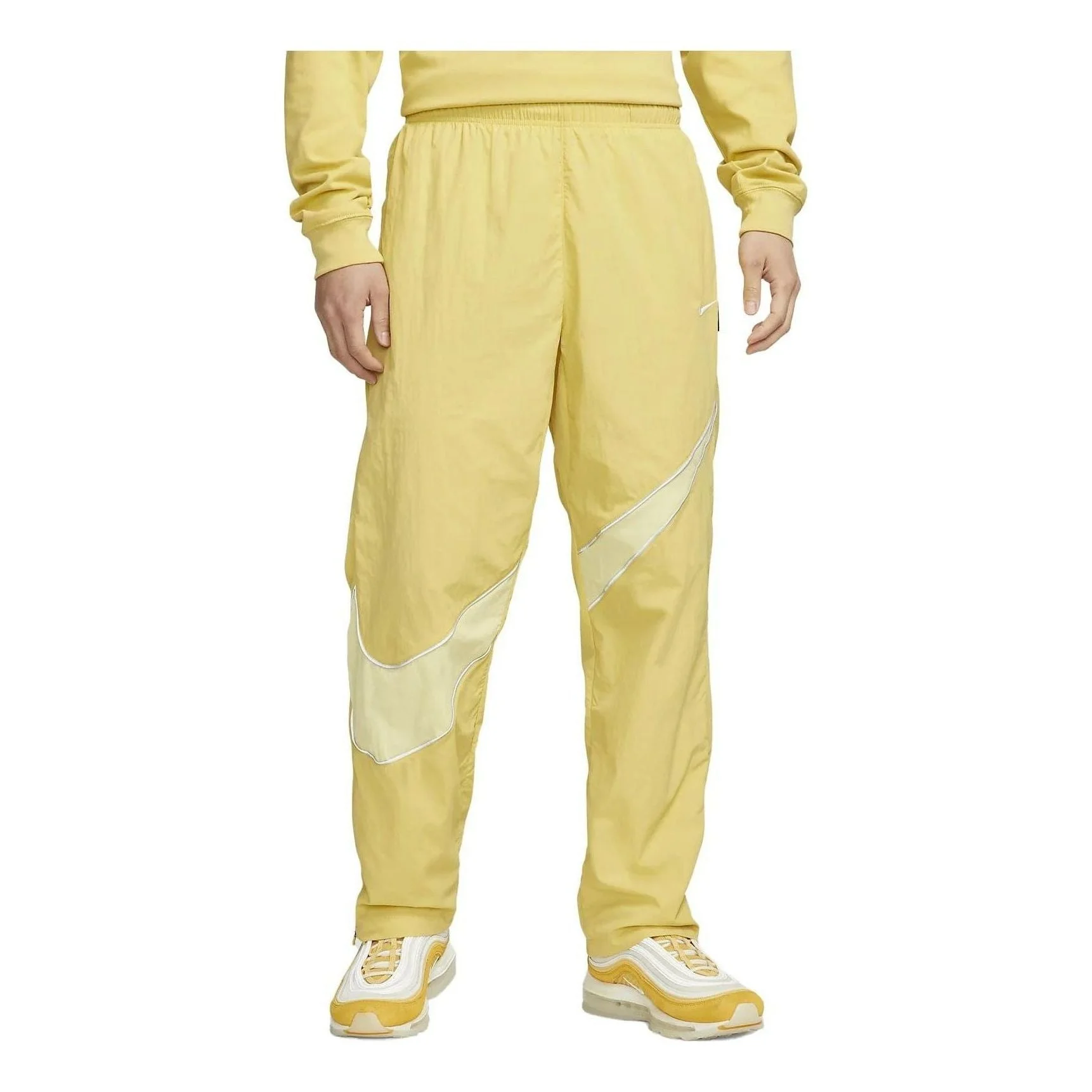 Nike Sportswear Swoosh Woven Pants 'Yellow' DX0595-700 - 1