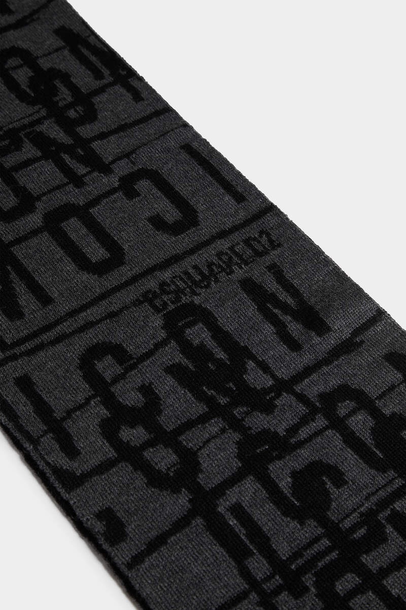 ICON STAMP KNIT SCARF - 2