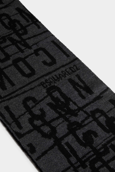 DSQUARED2 ICON STAMP KNIT SCARF outlook