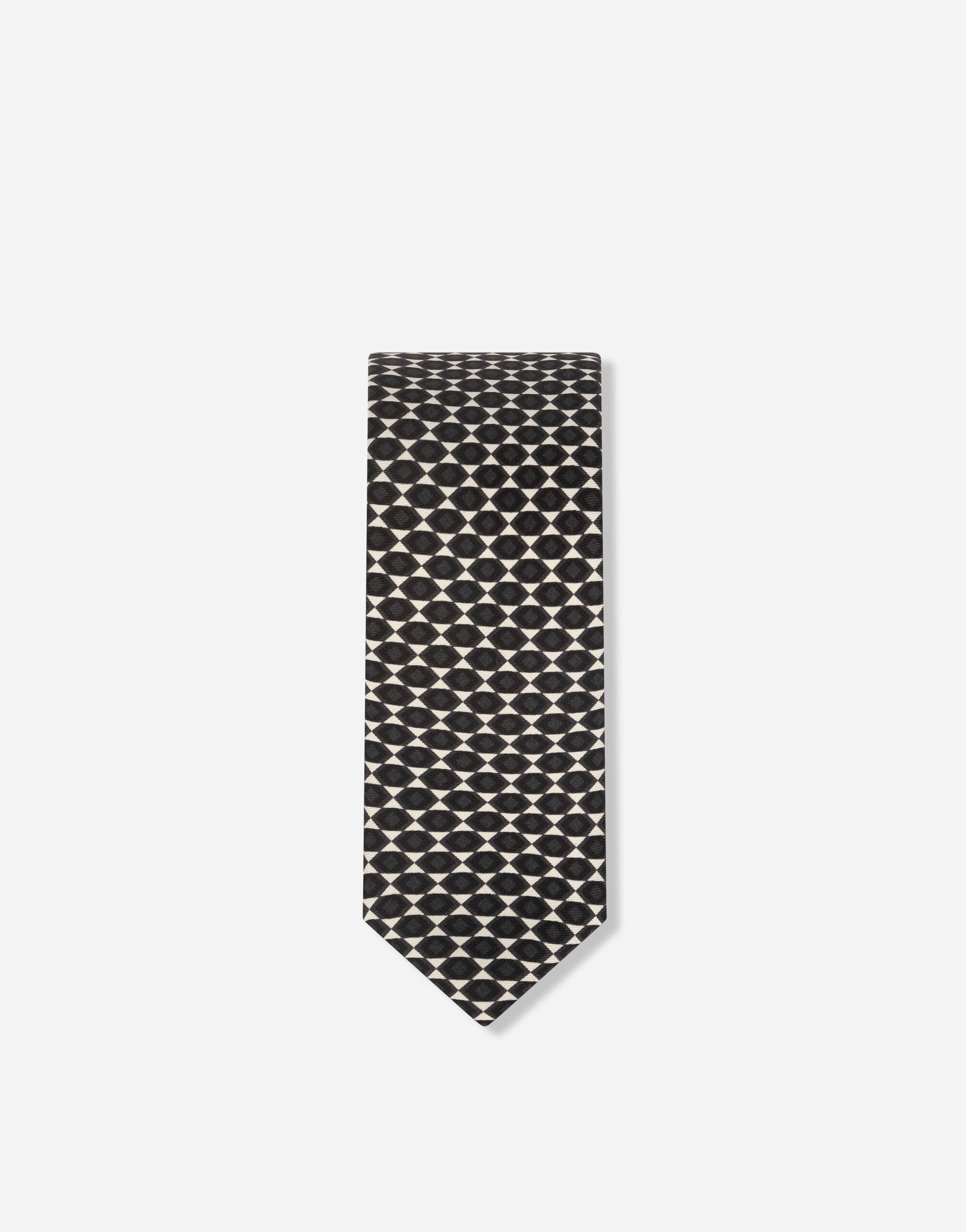 6-cm printed silk blade tie - 2