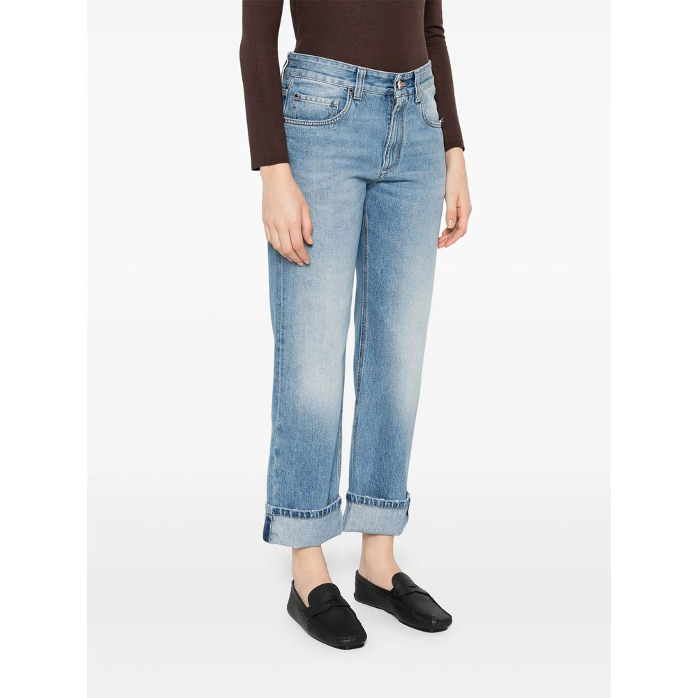 Brunello Cucinelli Blue Denim - Straight-Leg Jeans Women - 3