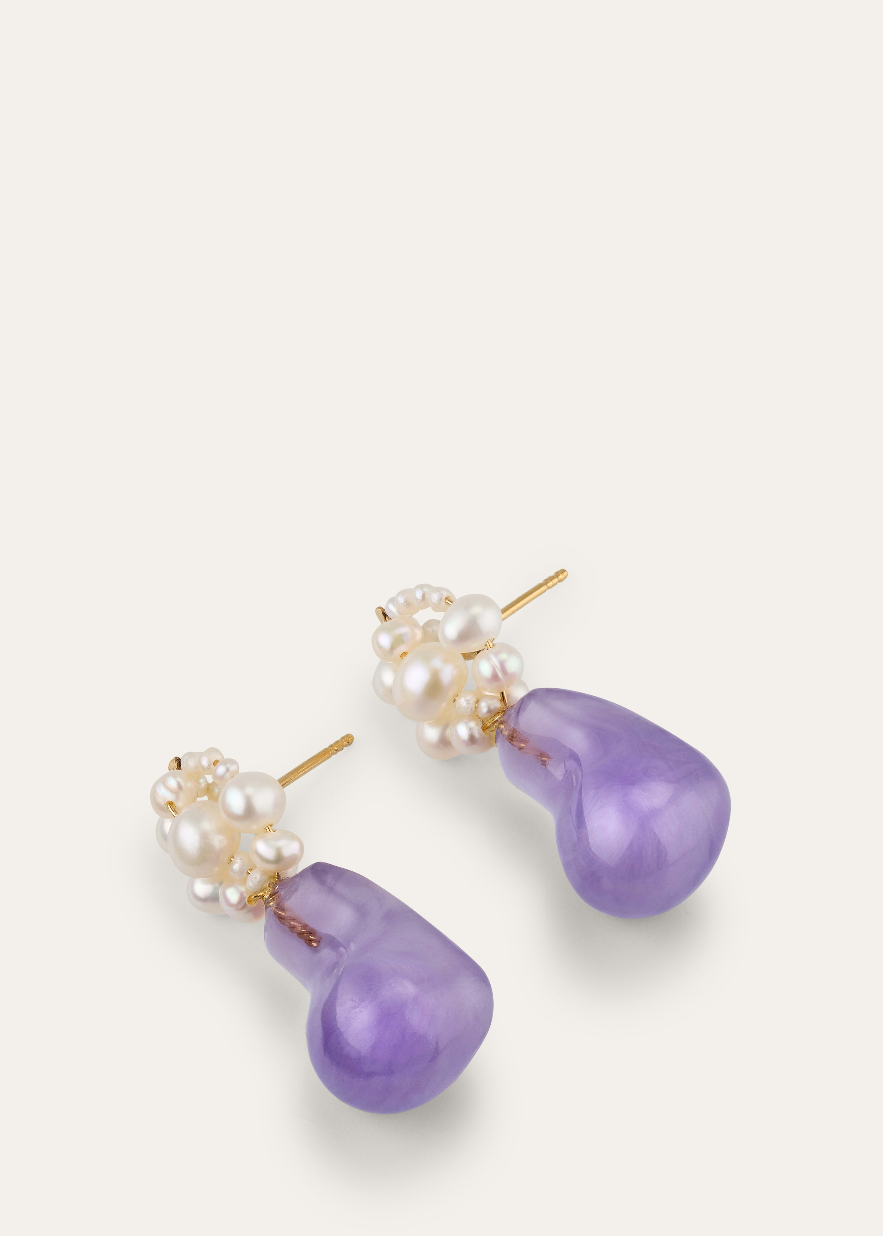 Tra‐La‐La II Earrings with Bio-Resin - 3