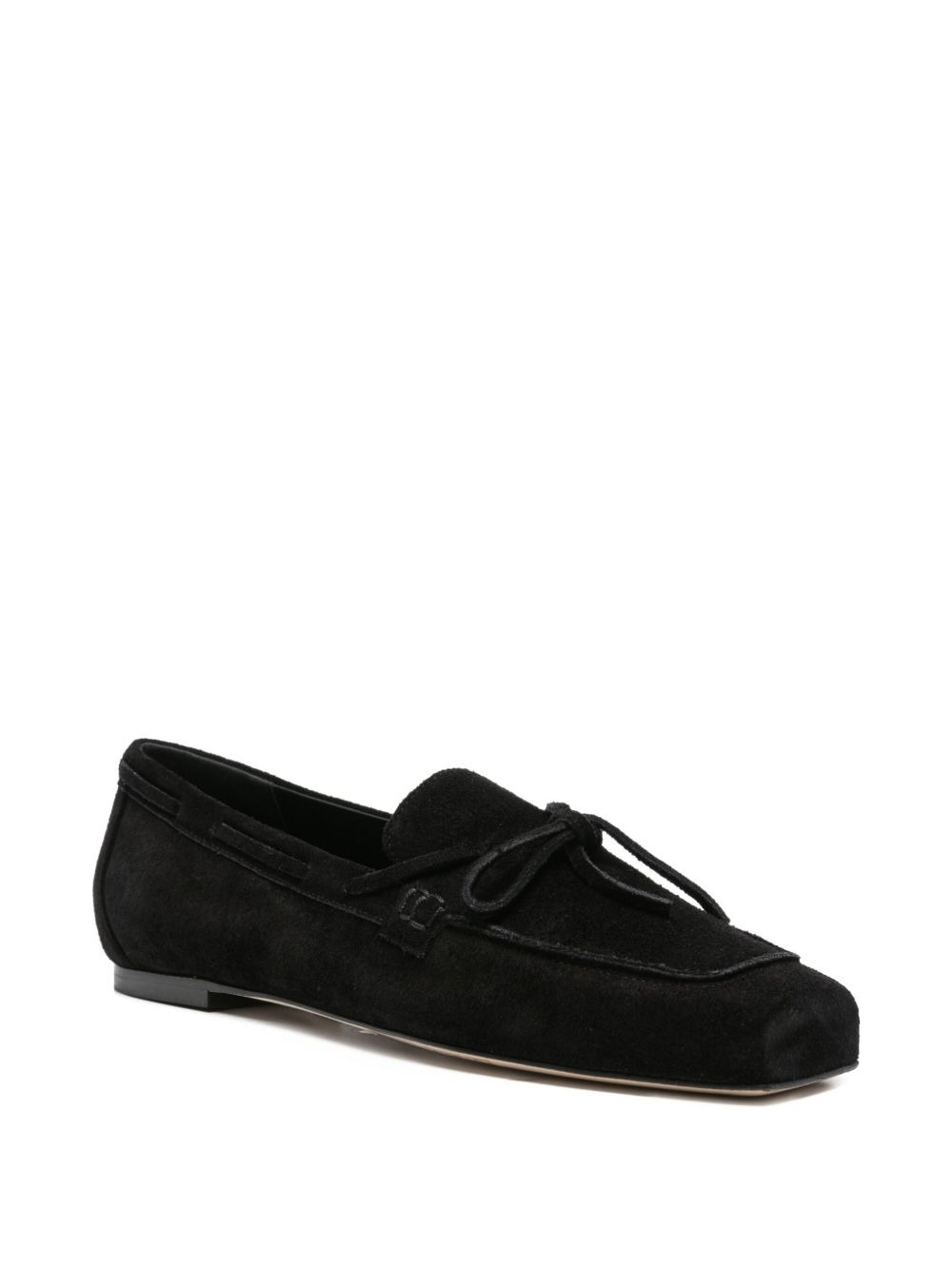 bow-detail suede loafers - 2