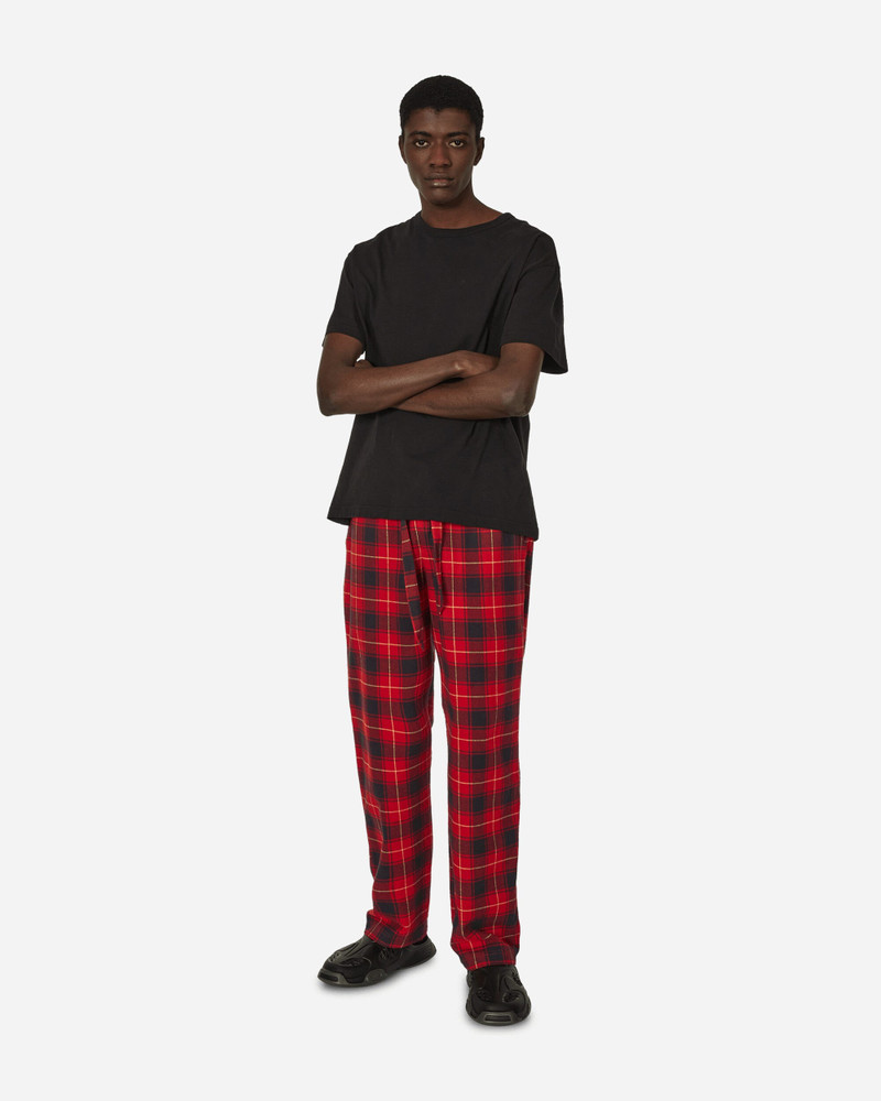 TEKLA Flannel Plaid Pijamas Pants Red outlook