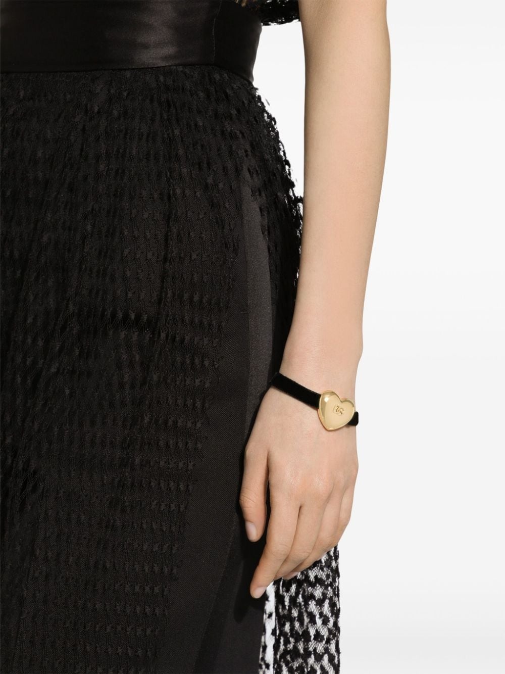 DG heart velvet bracelet - 4
