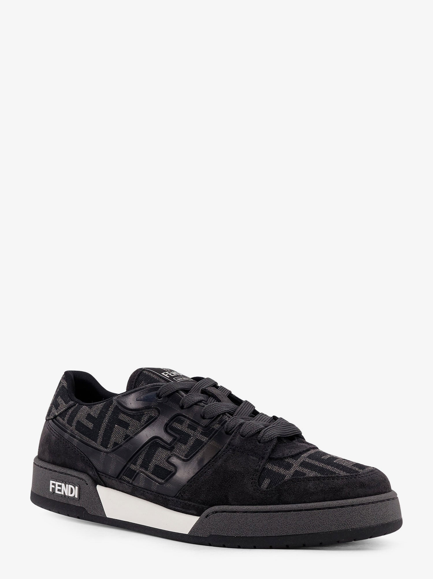 Fendi Fendi Match Ff Jacquard And Suede Sneakers - 2