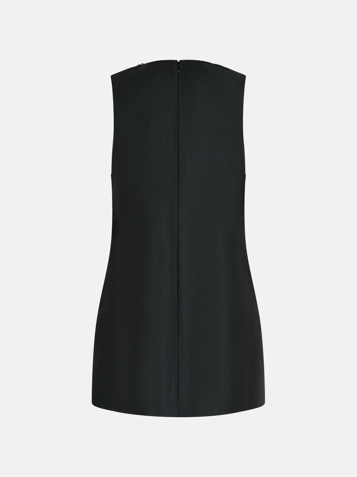 BLACK POLYESTER DRESS - 3