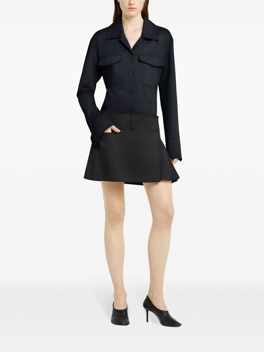belted pleated mini skirt - 2