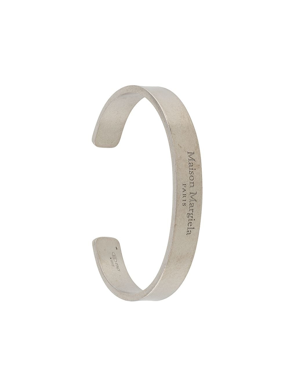 logo-engraved cuff bracelet - 1
