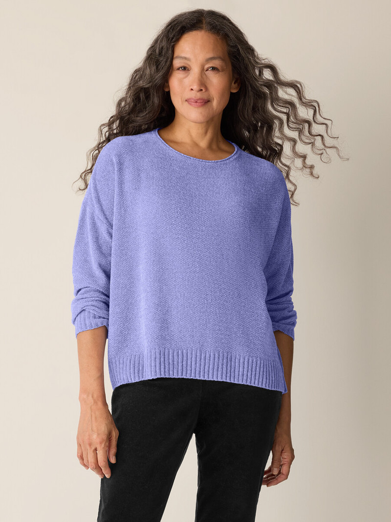 EILEEN FISHER Chenille Blend Crew Neck Top outlook