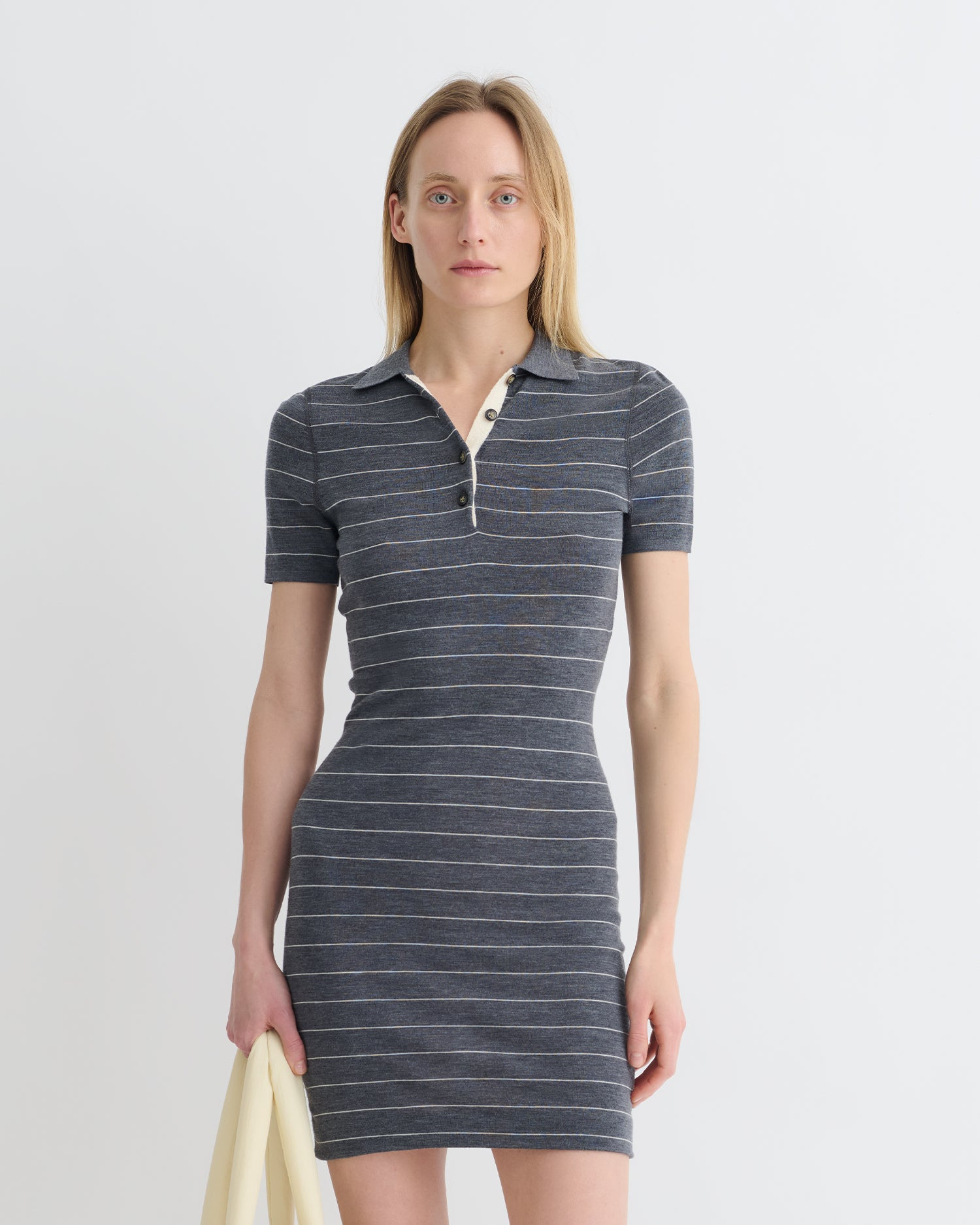 Striped Terry Merino Mini Dress - 4