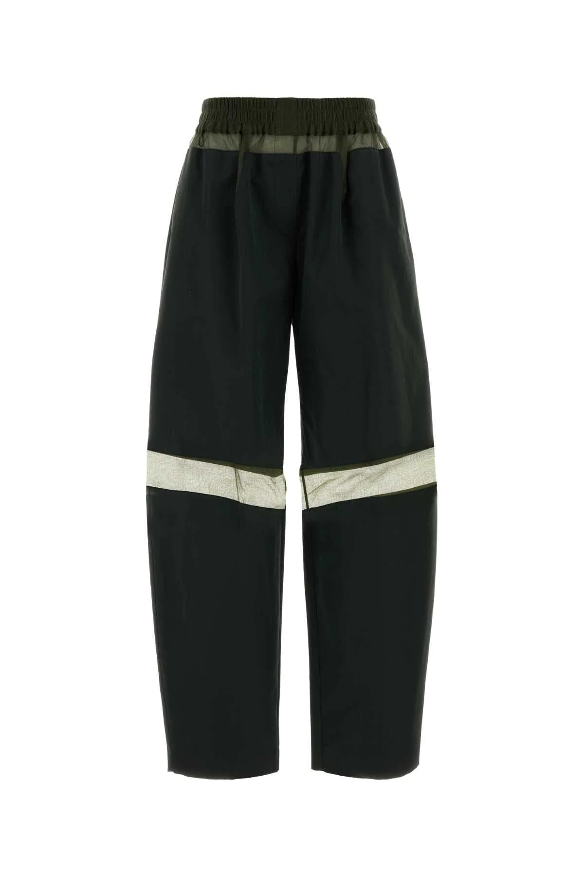 Fendi Women Olive Green Cotton Blend Pant - 1