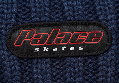 PALACE STRIPE RIB BEANIE NAVY outlook