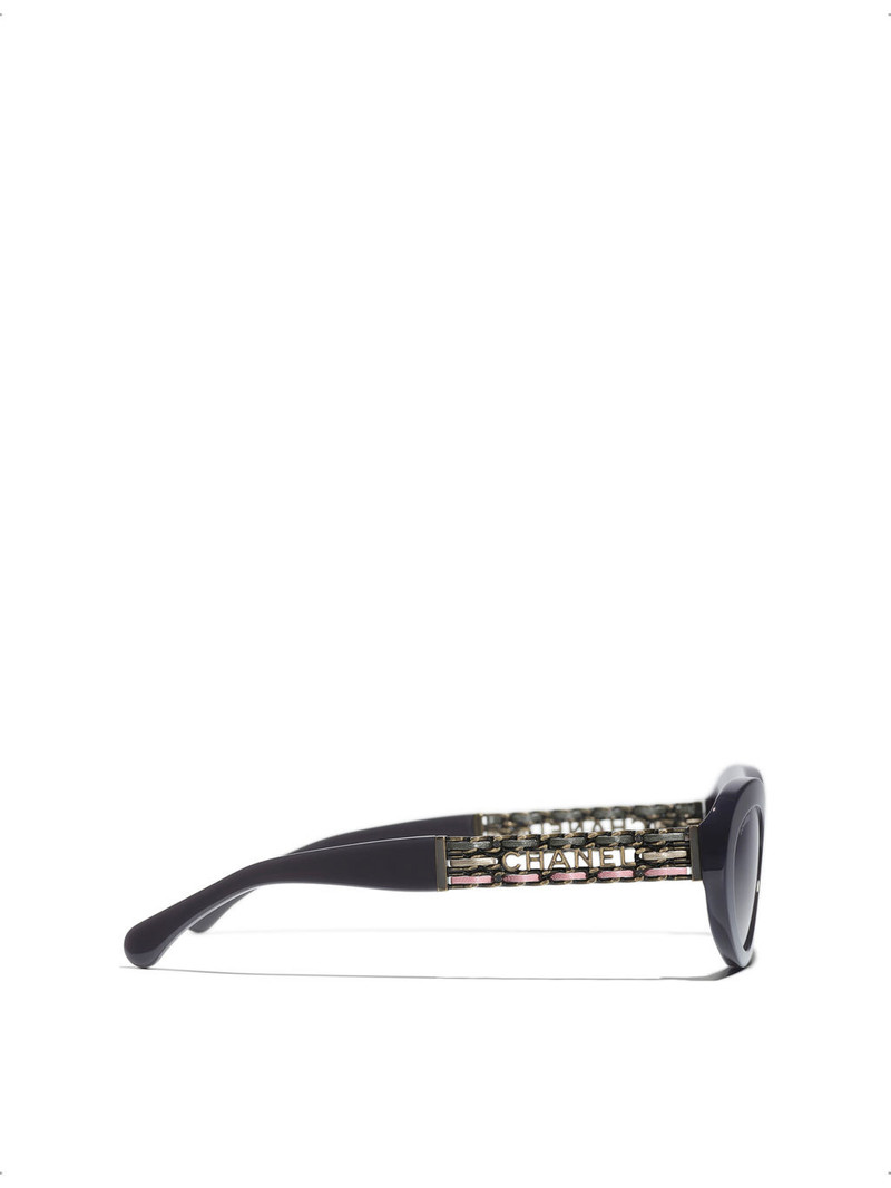 CHANEL CH5538Q Cat-Eye Acetate Sunglasses outlook