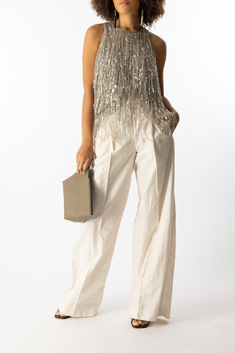 Glistening Waterfall Embroidery Top - 2