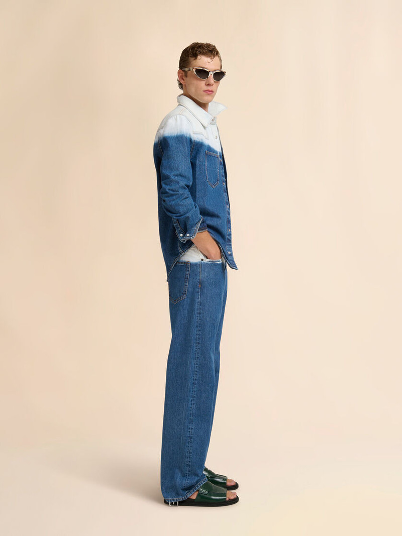 BLUE DENIM SHIRT WITH DEGRADÉ FINISH 5