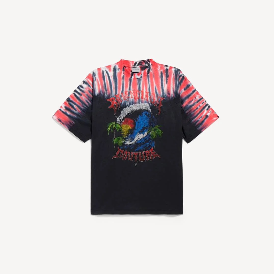 Men's Extreme Tie Dye Medium Fit T-shirt in Black - 1