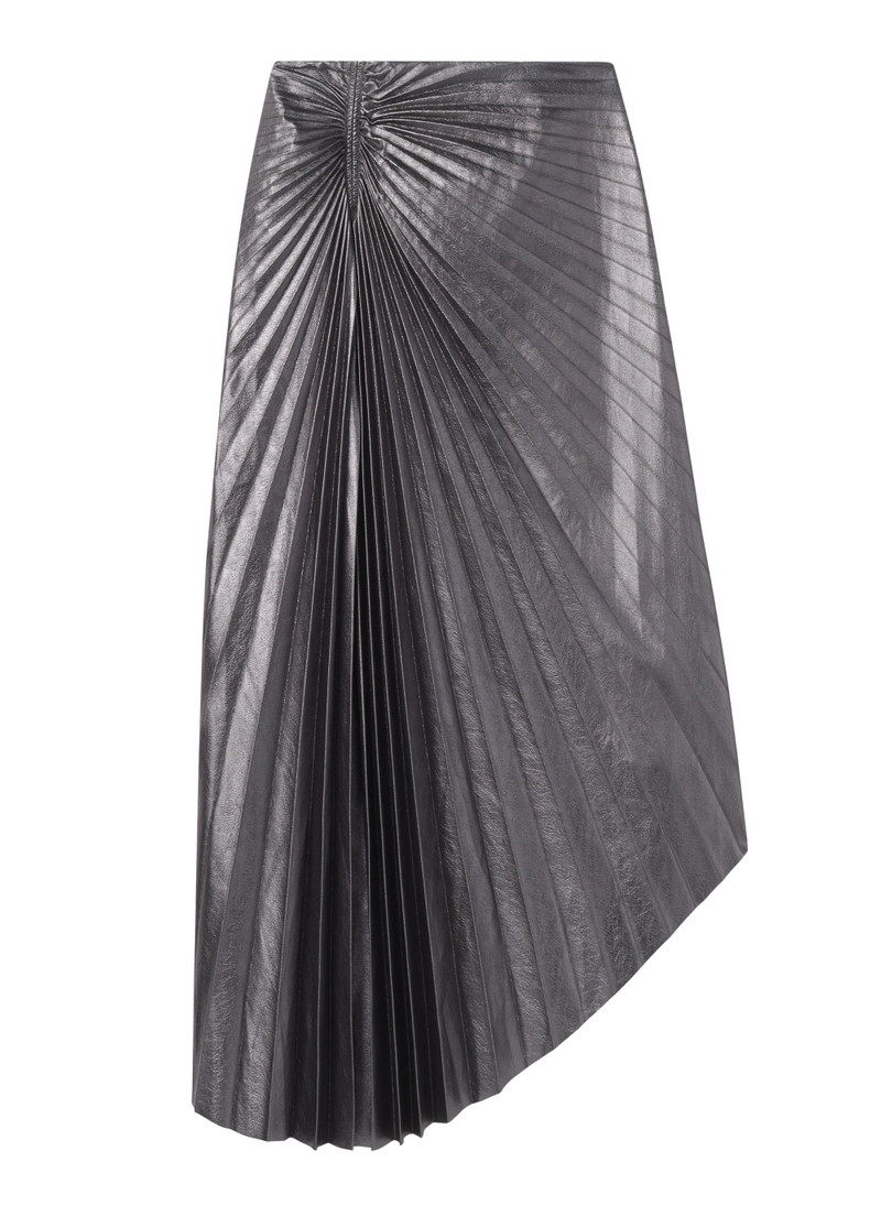 Tracy Metallic Vegan Leather Skirt 1