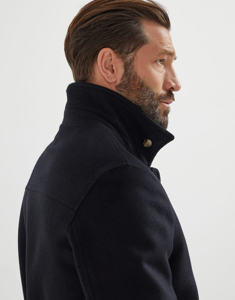 Wool flannel double cloth bomber jacket 3