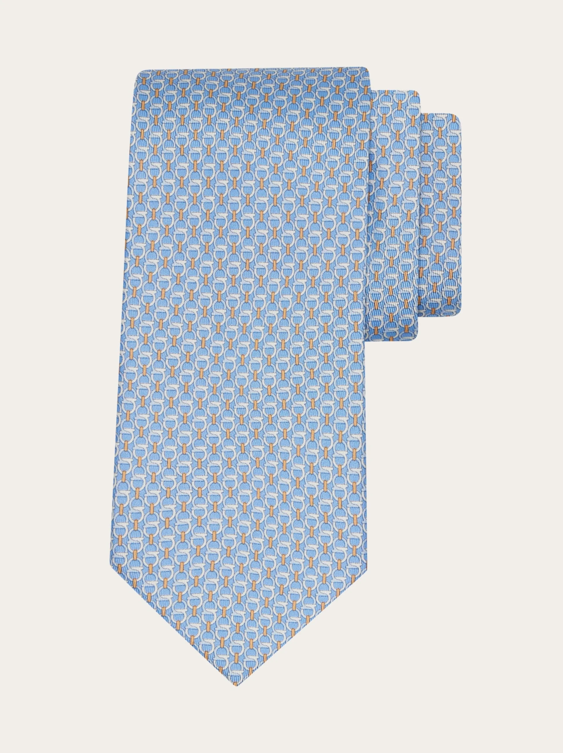 Intreccio print silk tie - 1