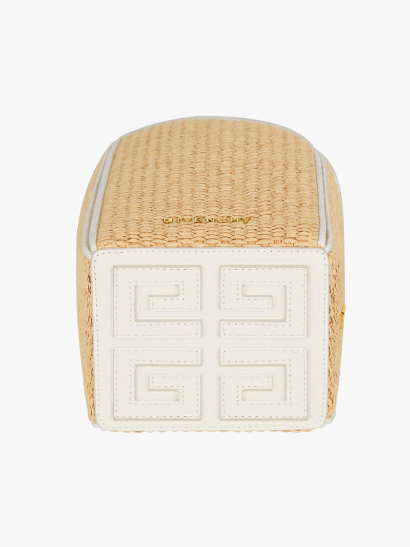 MINI CUT OUT BUCKET BAG IN RAFFIA 6