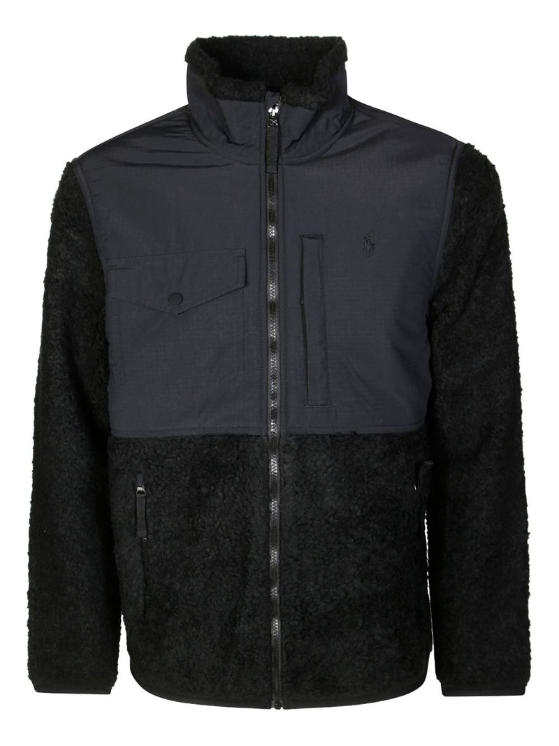 zip-up long-sleeves pile jacket 1