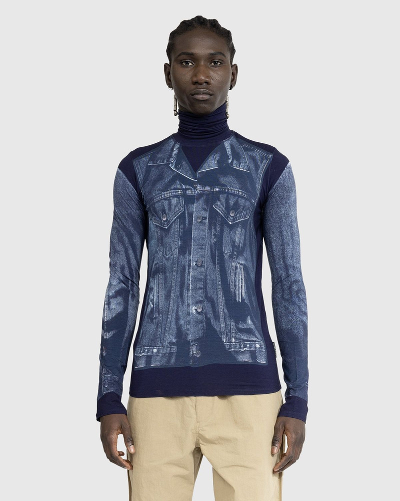 Jean Paul Gaultier Jean Paul Gaultier – Denim Trompe L'oeil Long-Sleeve Navy/Blue outlook