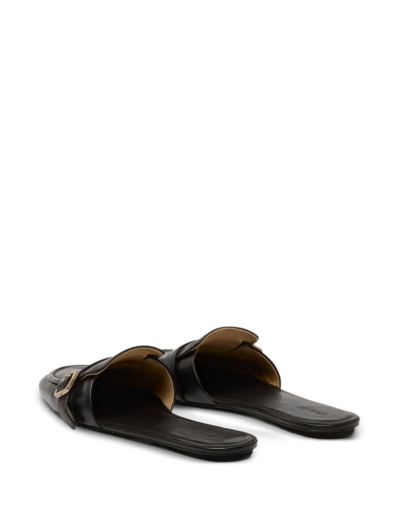 buckled flat mules 3